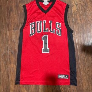 NBA Red and Black Bulls Jersey